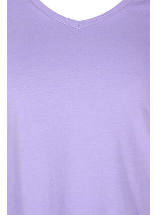 Basic plain cotton t-shirt, Paisley Purple, Packshot image number 2