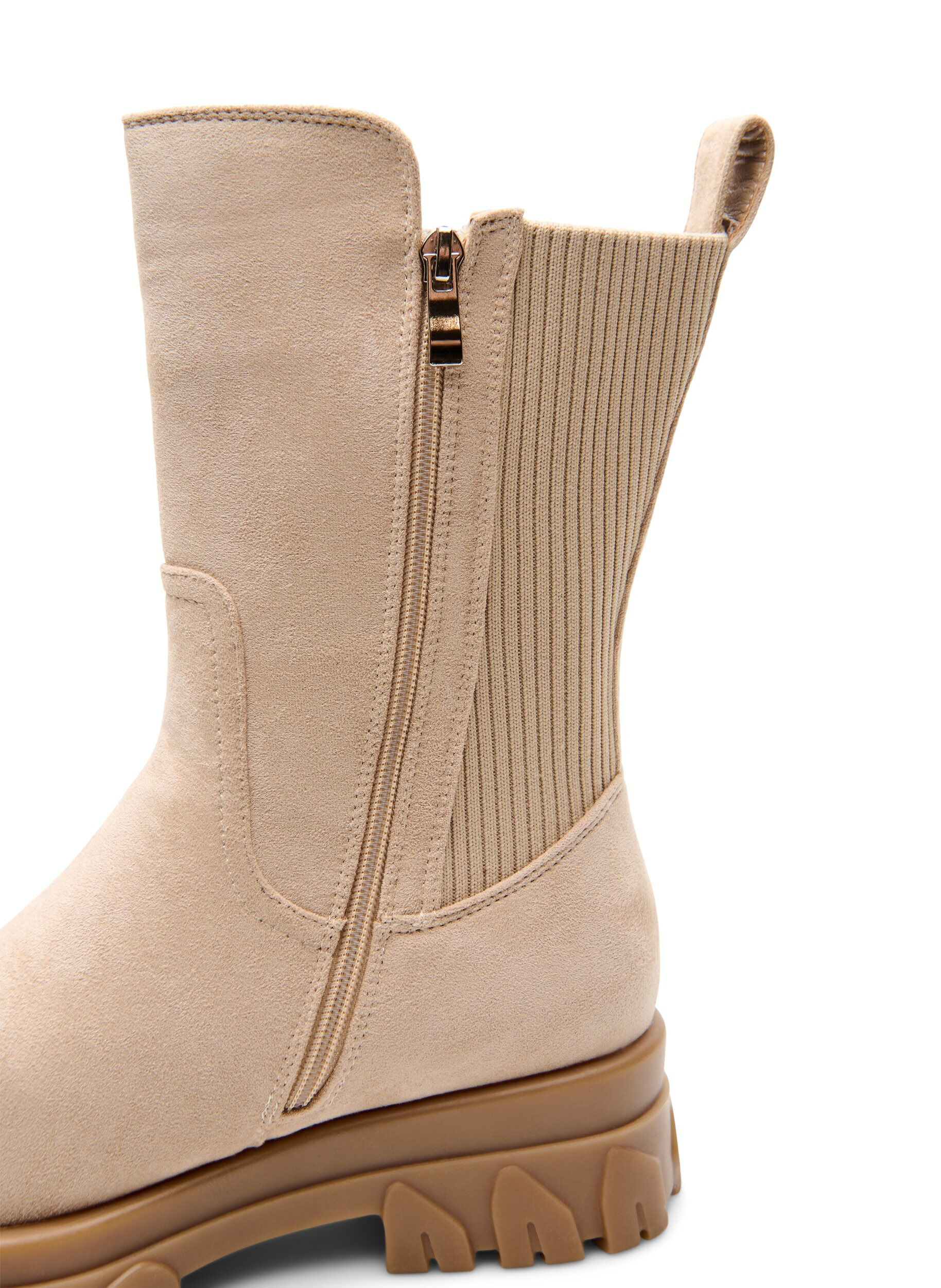 ZizzifashionChunky boot in faux suede, Beige, Packshot image number 2