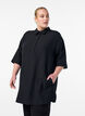 Tunic in viscose with pockets and collar, Black, Model image number 0