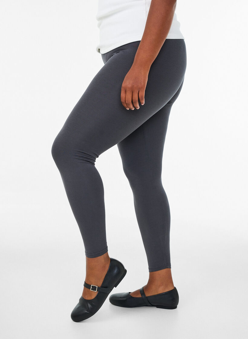 Basic viscose leggings, Dark Grey, Model image number 0