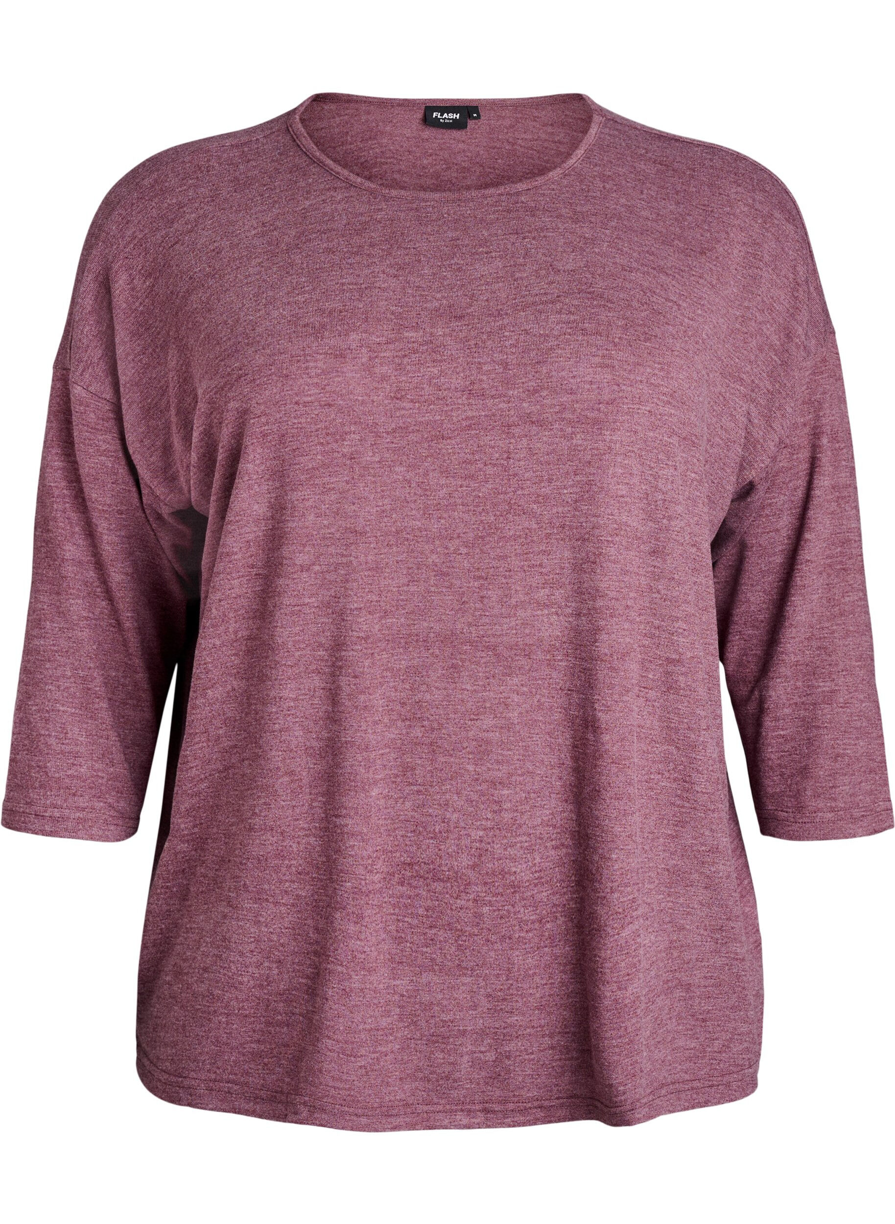 ZizzifashionJersey blouse with 3/4 sleeves, Red, Packshot image number 0
