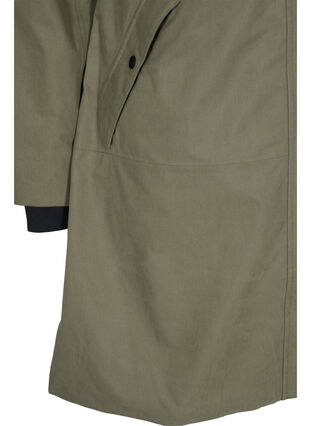 Waterproof jacket with detachable hood, Dusty Olive, Packshot image number 3
