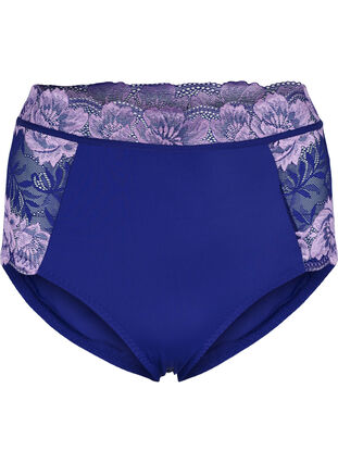 Hipster with high waist and lace, Clematis Blue ASS, Packshot image number 0