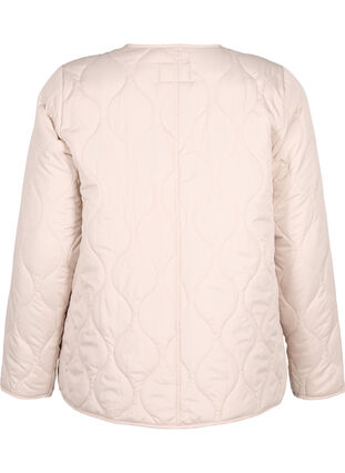 Quilted jacket with buttons, Pumice Stone, Packshot image number 1