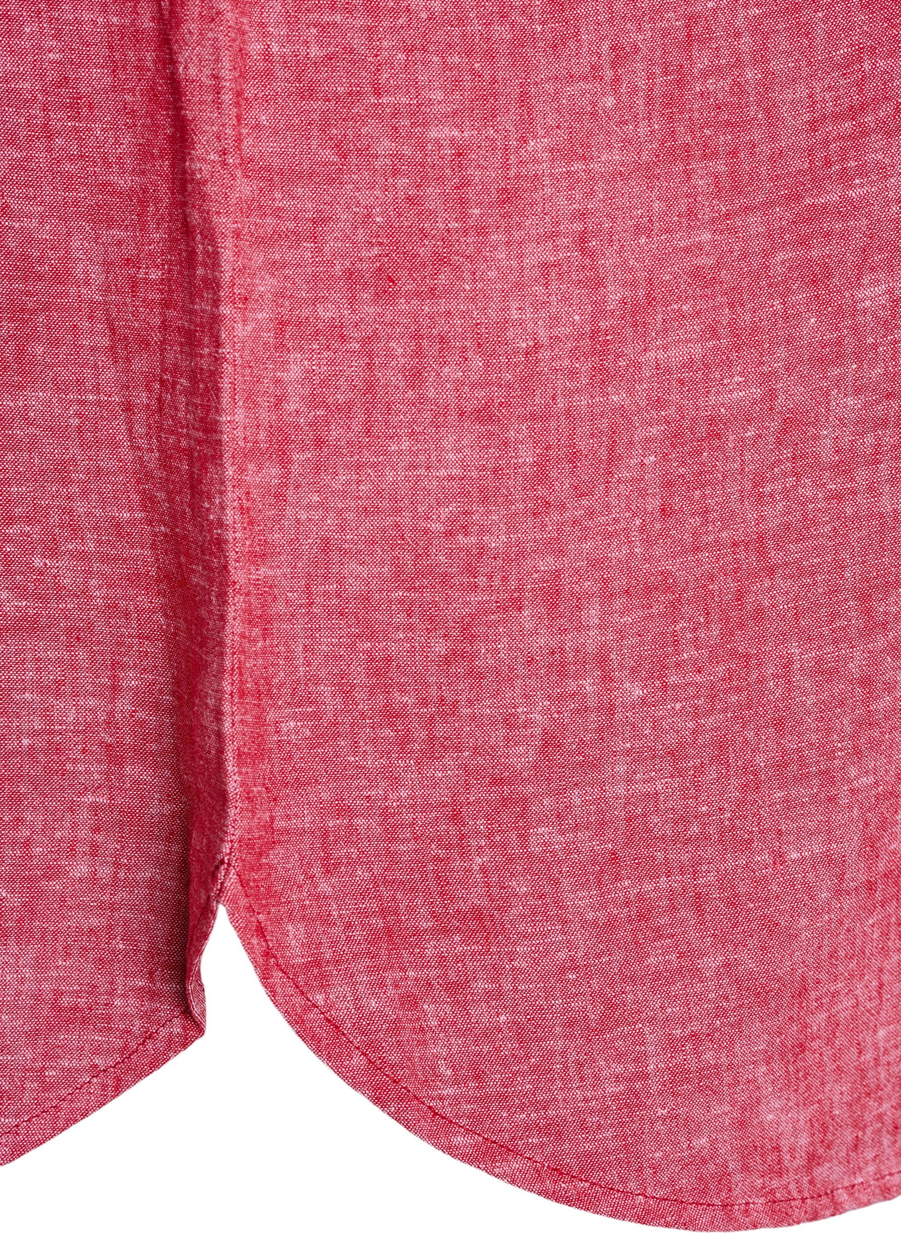 ZizzifashionShirt in linen and viscose with 3/4 sleeves, Red, Packshot image number 3