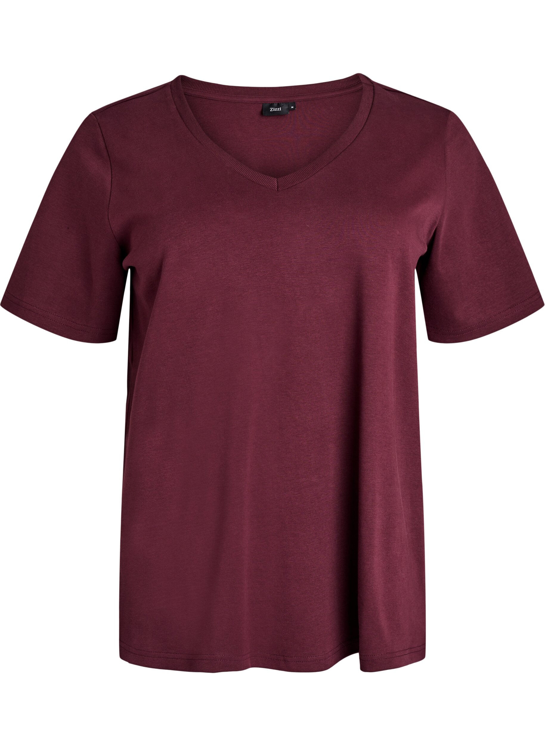Basic V-neck T-shirt in organic cotton