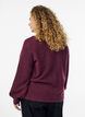 Cardigan in soft knit with gold-coloured buttons, Dark Bordeaux, Model image number 2