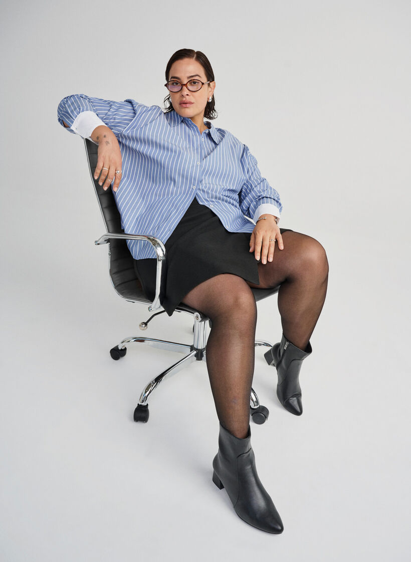 Wide fit - Ankle boots with block heel, Black, Image