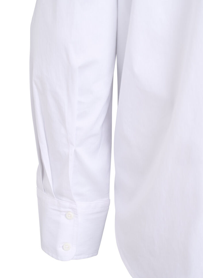 Classic cotton shirt with a loose fit, White, Packshot image number 3