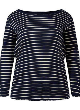 Striped top with round neck, Night Sky Stripe, Packshot image number 0