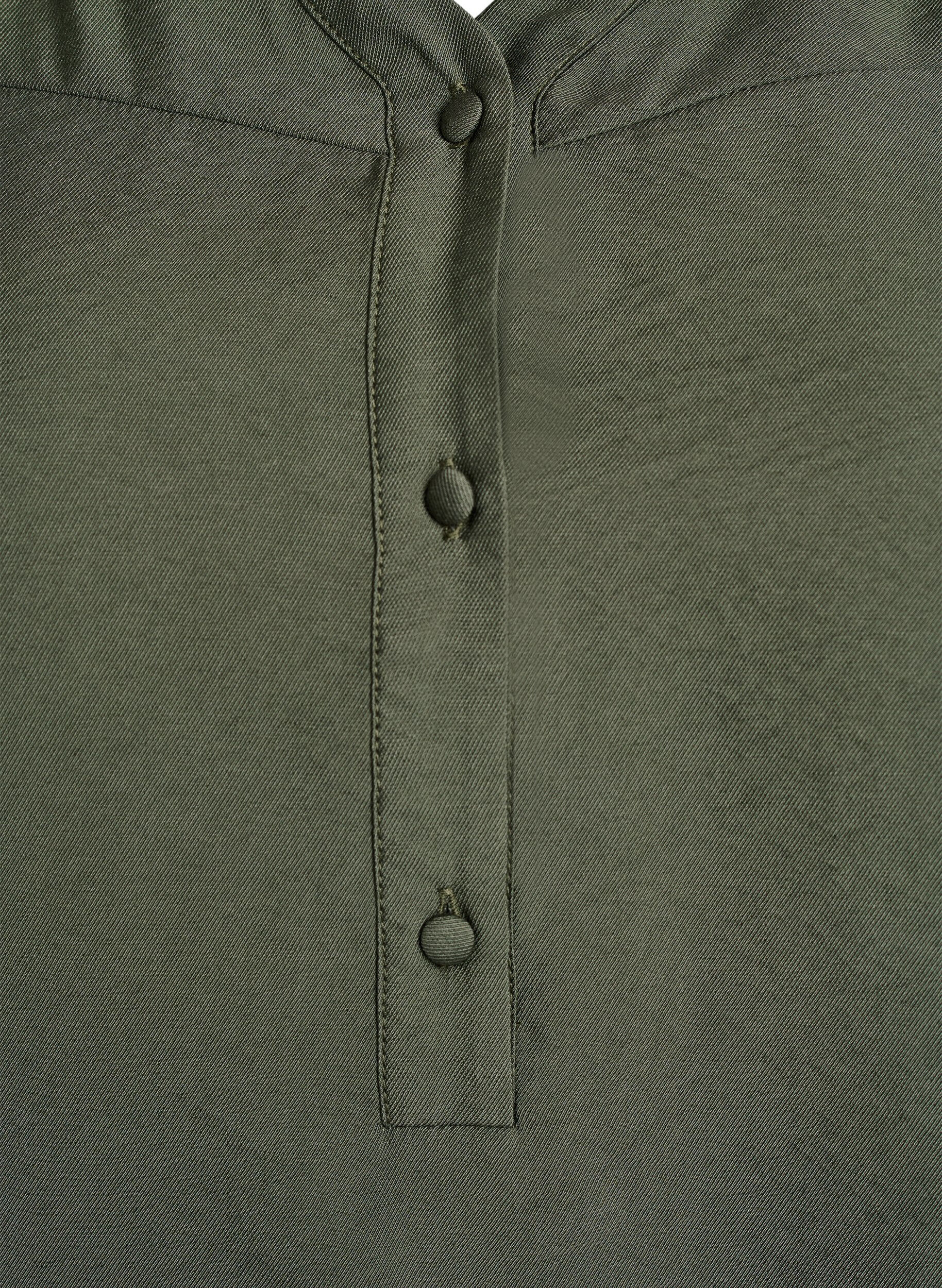 ZizzifashionViscose blouse with smock and gathered details, Green, Packshot image number 2