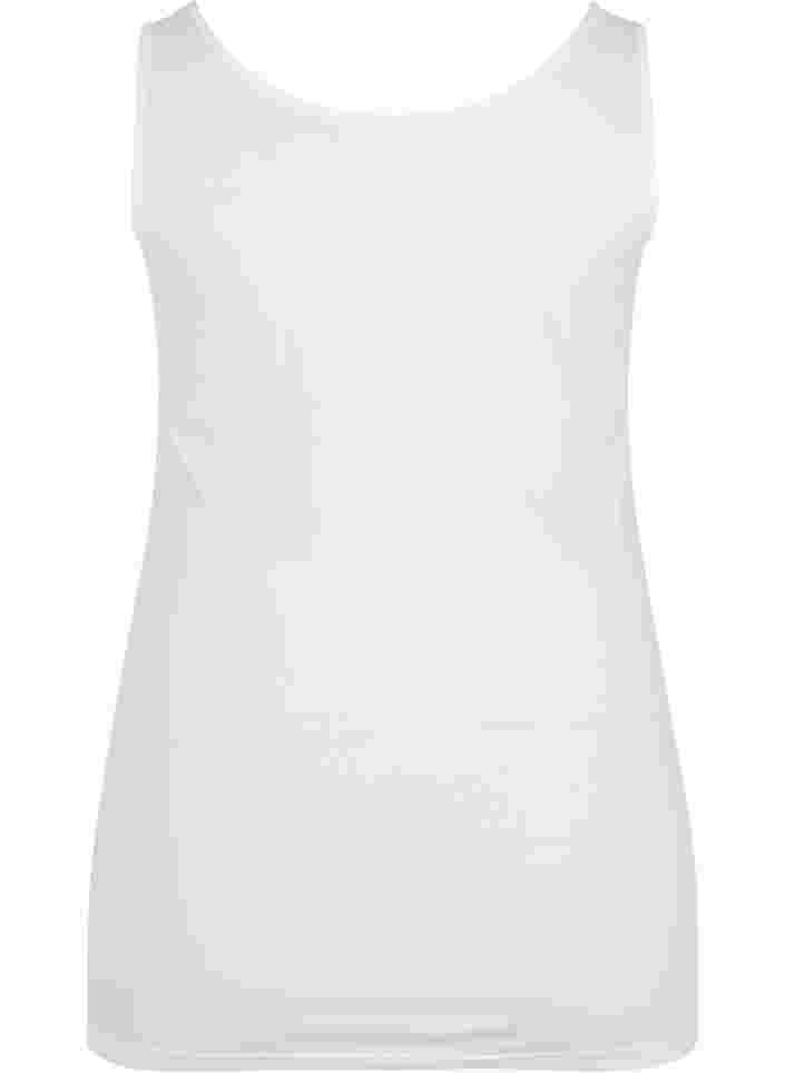 Cotton basic top, Bright White, Packshot image number 1