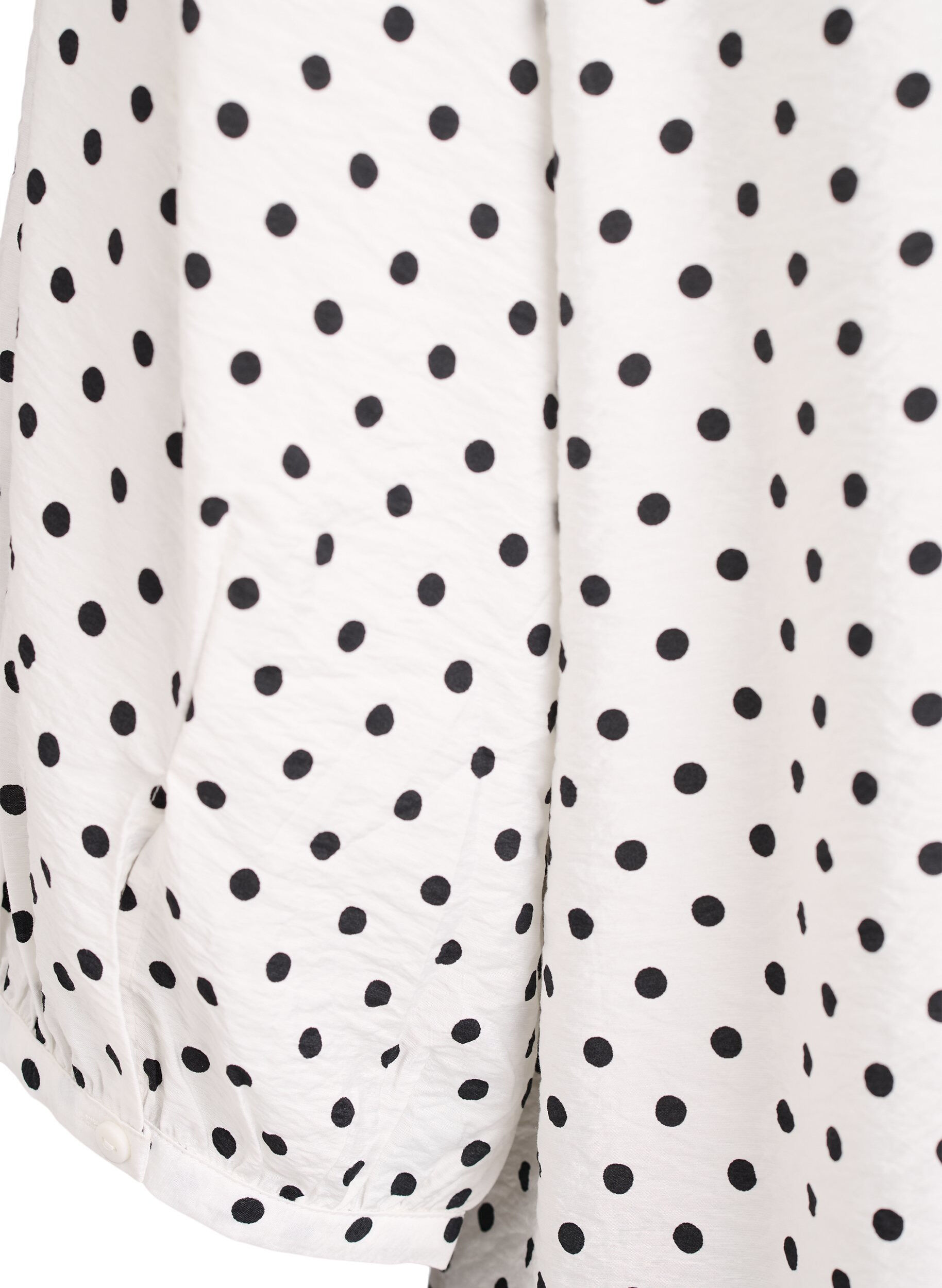 ZizzifashionShirt with dotted pattern and 3/4 sleeves, White, Packshot image number 3