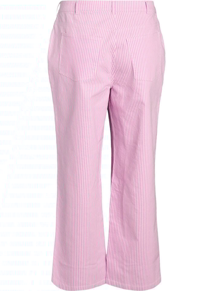 Coloured Myra jeans with stripes and wide legs, Pink, Packshot