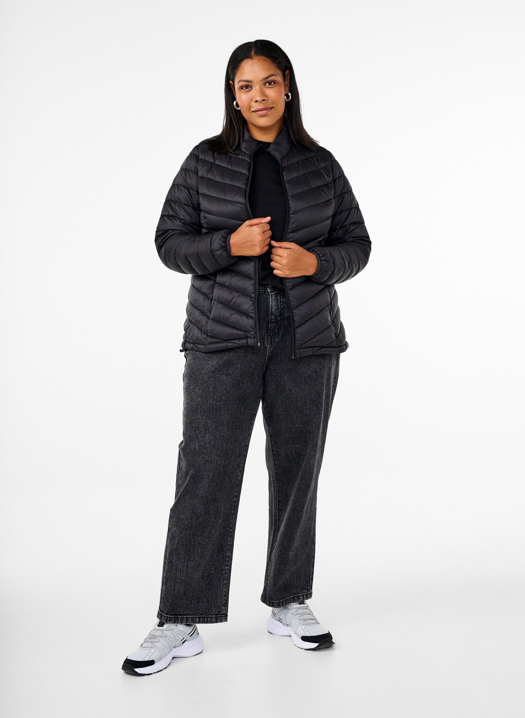 ZizzifashionLightweight jacket with pockets, Black, Model image number 1