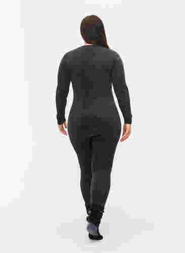 Melange seamless ski base layer tights, Dark Grey Melange, Model image number 1