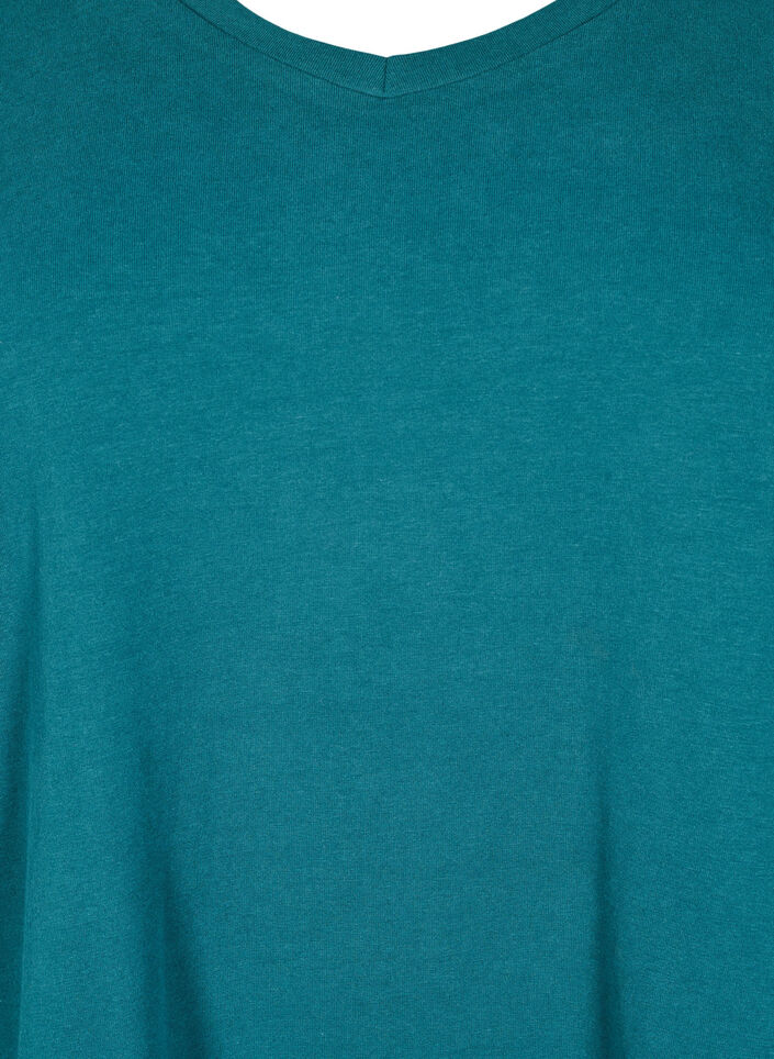Basic plain cotton t-shirt, Green, Packshot image number 2