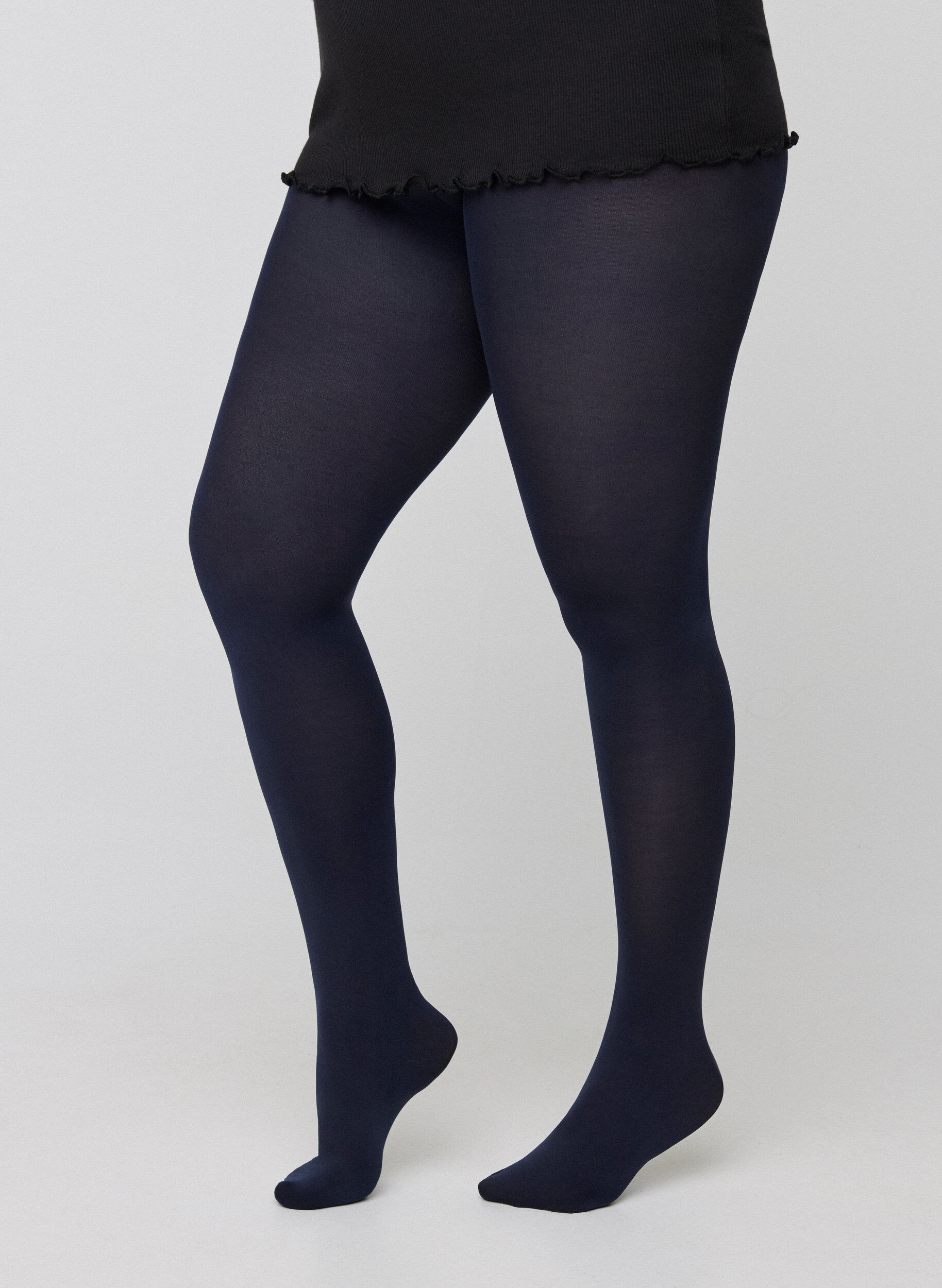 Zizzifashion 100 denier tights, Blue, Model image number 1