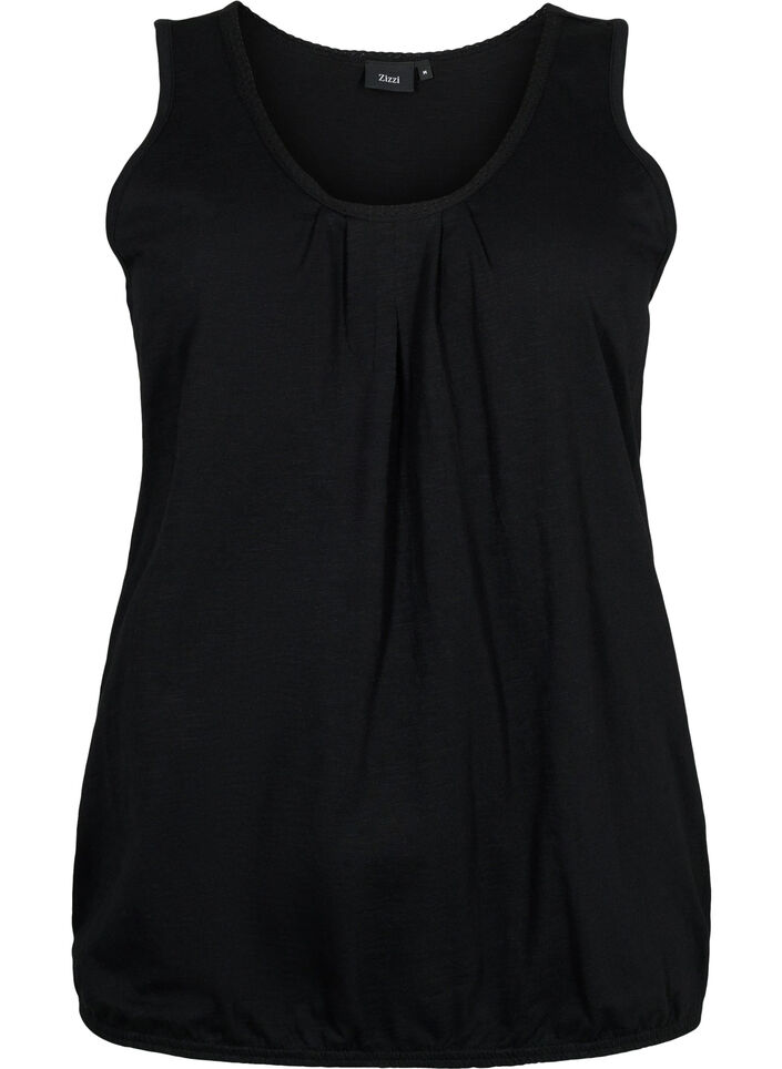 2-pack cotton top with lace trim, Rosebloom / Black, Packshot image number 3