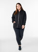 Scuba hoodie with zip and pockets, Black, Model image number 1