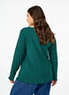 Long-sleeved blouse with rhinestones, Green, Model image number 2