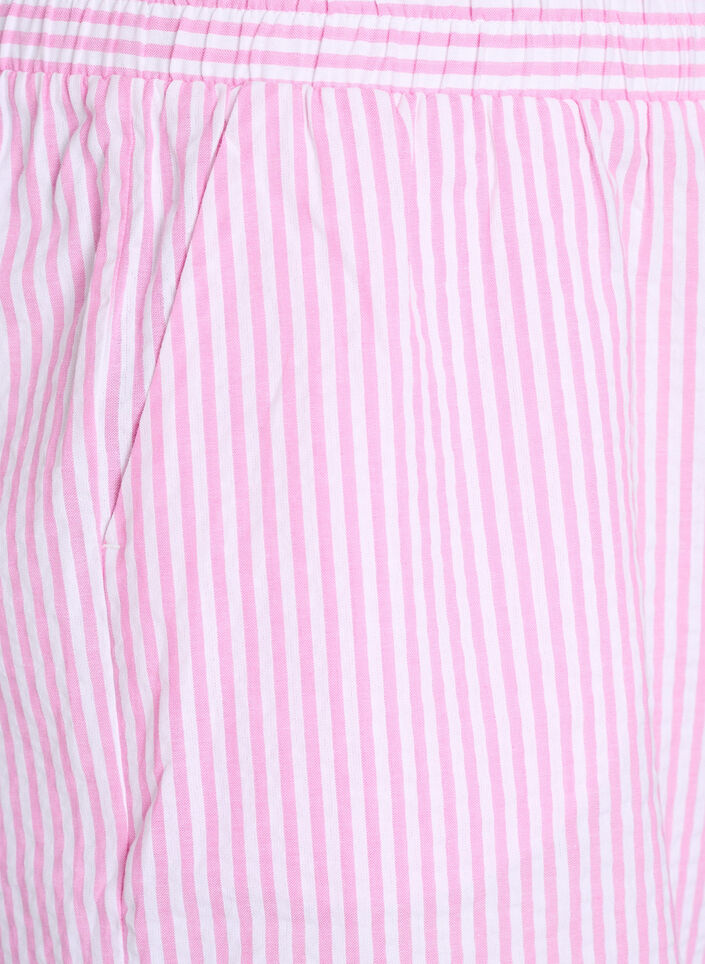 FLASH - Striped Shorts with a high waist, Pink, Packshot image number 2