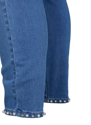 Cropped Amy jeans with beading, Light blue denim, Packshot image number 3
