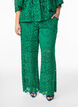 Lace trousers with a high waist and pockets, Green, Model image number 2