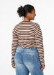 Striped blouse with long sleeves, Brown, Model image number 2