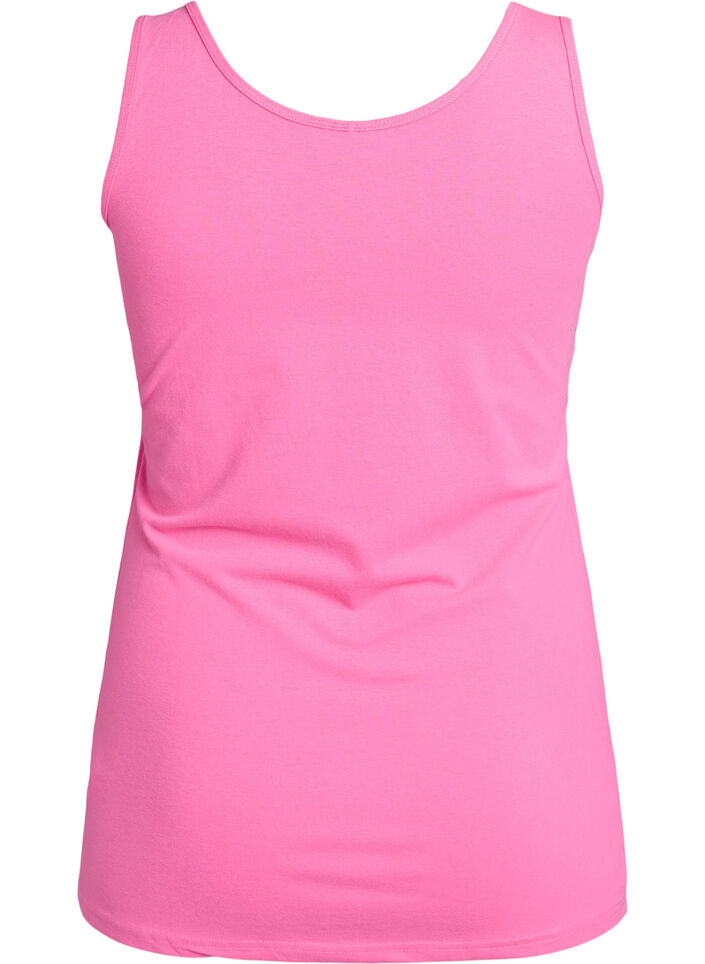 Solid color basic top in cotton, Pink, Packshot image number 1