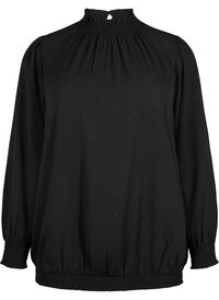 FLASH - Long sleeved blouse with smock and glitter	