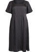 Polka dot midi dress with square neckline, Black, Packshot image number 0