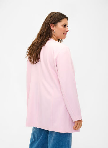 Spring jacket with concealed button placket, Parfait Pink, Model image number 1