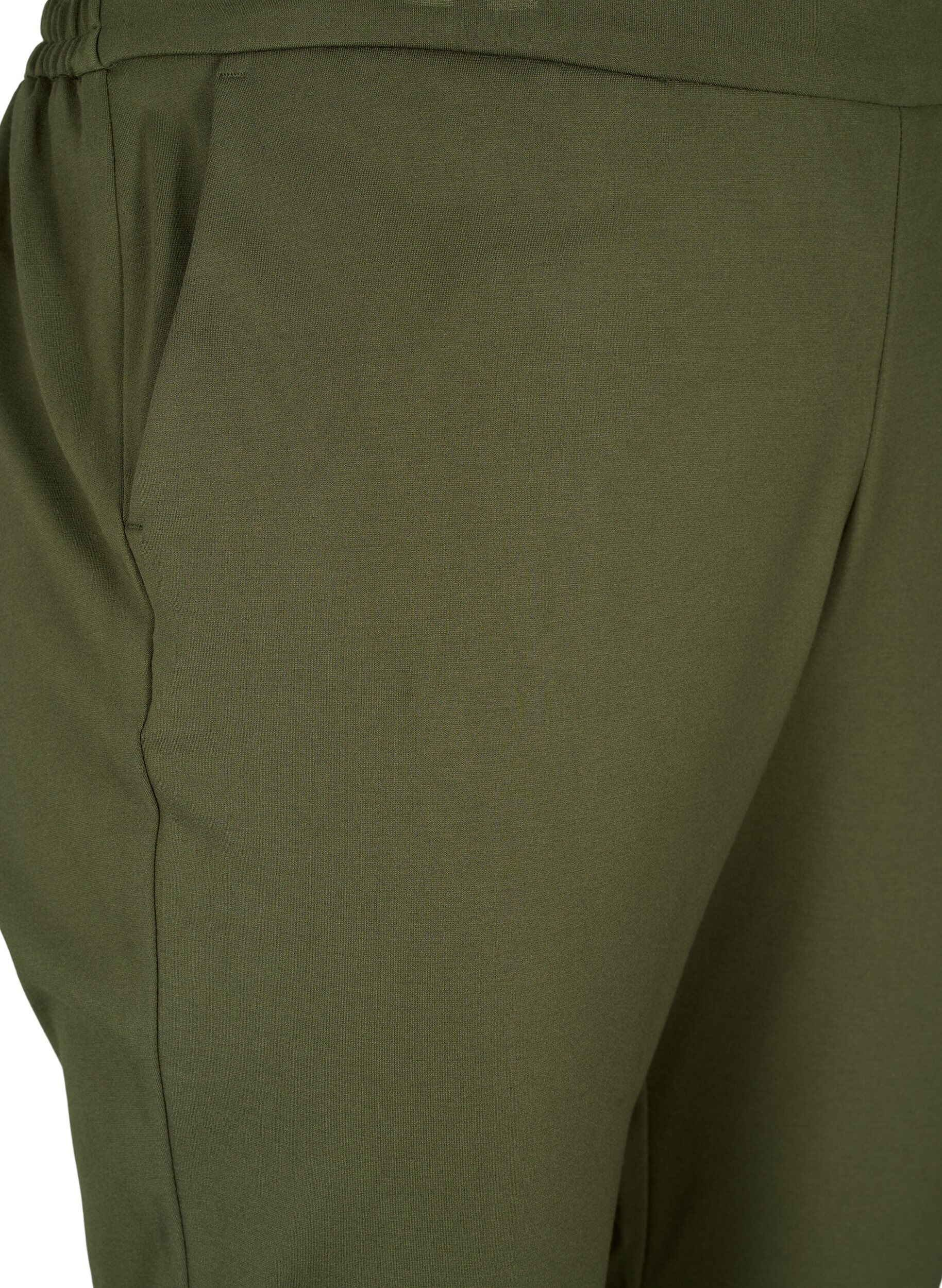 Zizzifashion Cropped trousers with pockets, Green, Packshot image number 2