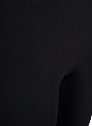 FLASH - 2-pack 3/4 cotton leggings, Black / Black, Packshot image number 3