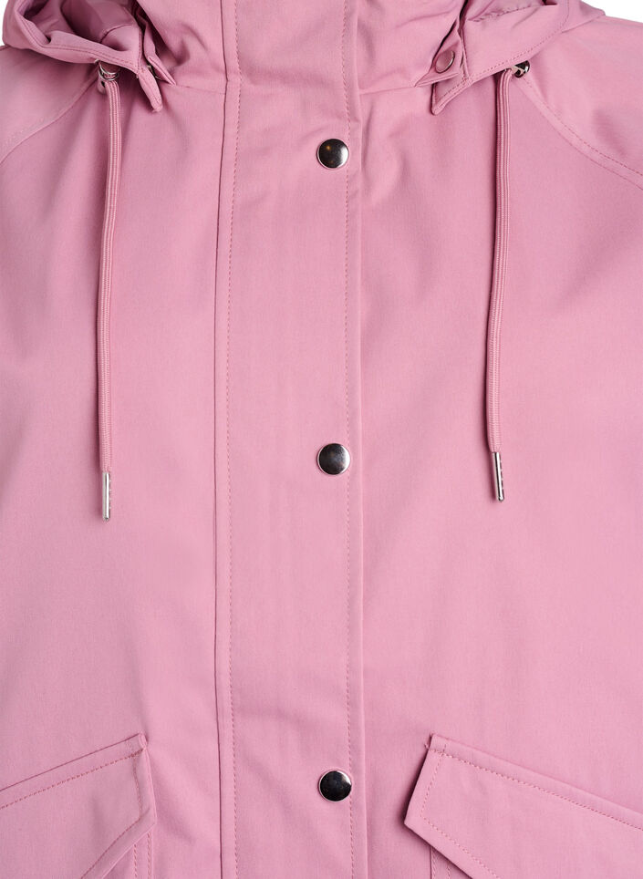 Short spring jacket with a detachable hood, Rose, Packshot image number 2