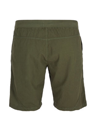Loose cotton shorts with pockets, Ivy Green, Packshot image number 1