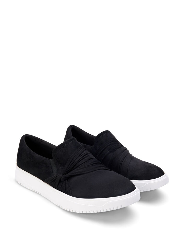 Wide fit - Slip-on with knot detail, Black, Packshot image number 1
