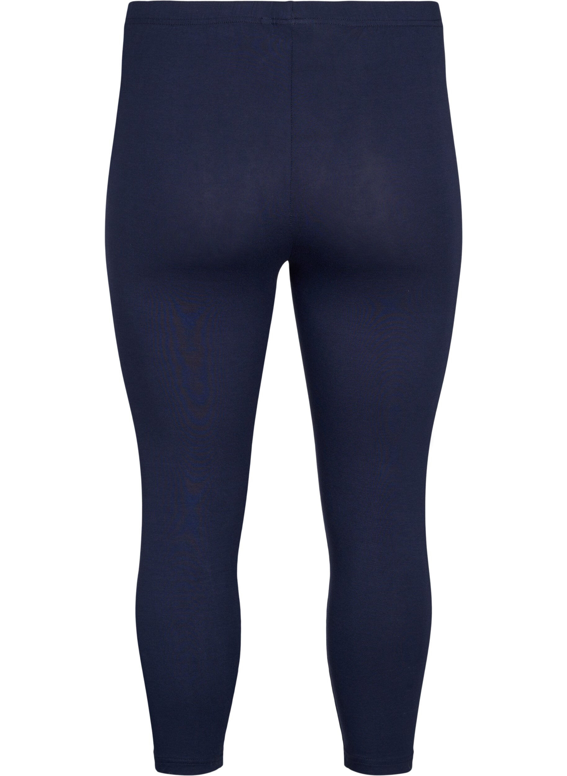 Zizzifashion Basic 3/4 leggings in viscose, Blue, Packshot image number 1