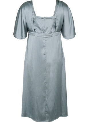 Maxi dress with wrap and short sleeves, Silver Blue, Packshot image number 1
