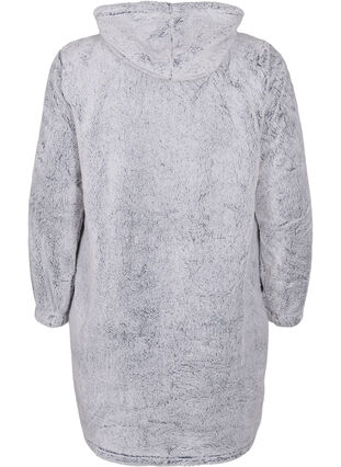 Teddy dress with hood, Light Grey Melange, Packshot image number 1