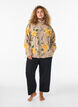 Floral fleece jacket with a high neck and zip, Beige, Model image number 1