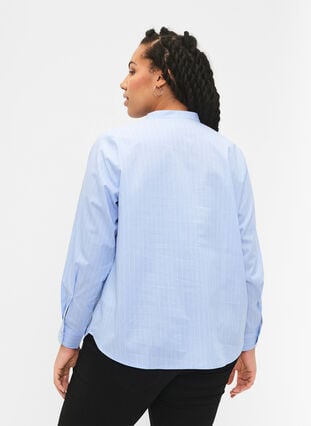 FLASH - Pinstripe Shirt, Light Blue Stripe, Model image number 1