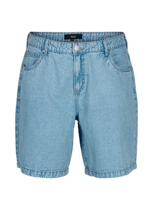 High waist denim shorts, Light Blue Denim, Packshot image number 0
