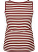 Striped tank top with a rib structure, Red, Packshot image number 1