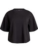 Short loose-fit t-shirt in a modal blend, Black, Packshot image number 0