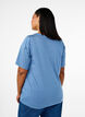 T-shirt with TENCEL™ Lyocell and stripes, Blue, Model image number 2