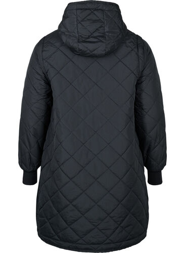 Quilted 2-in-1 jacket with detachable sleeves, Black, Packshot image number 1