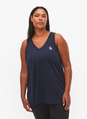 Sports top with V-neck, Night Sky, Model image number 0