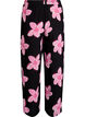 Loose viscose trousers with print, Black, Packshot image number 1
